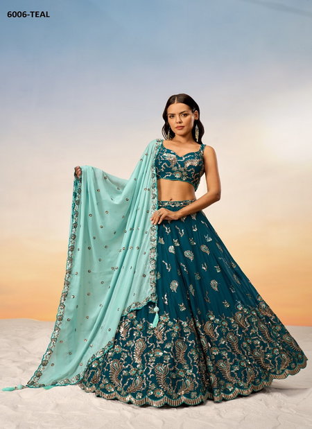 Pf 6006 Poly Georgette Designer Lahenga Choli Bulk Orders In India